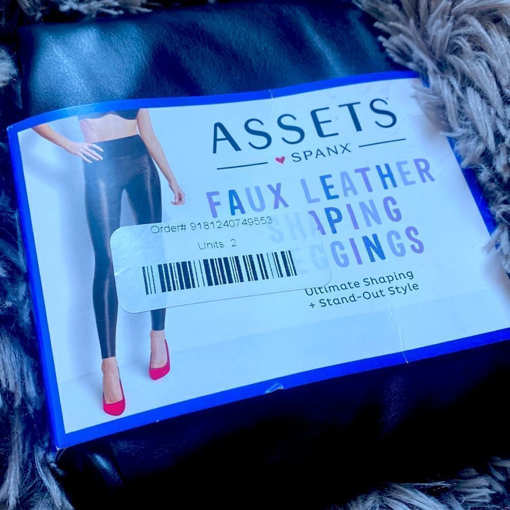 Assets Spanx faux leather leggings Small Black